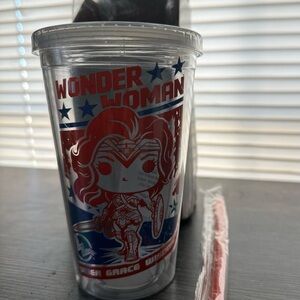 Wonder Woman Tumbler with Straw